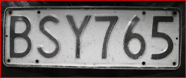 Early License or Registration plate for a car from New Zealand C 1980