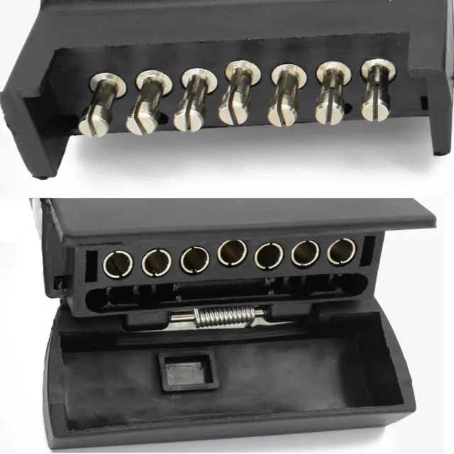 7-Pin Flat Trailer Plug Male&Female Socket Set Caravan Boat Adaptor Connector,DE 2