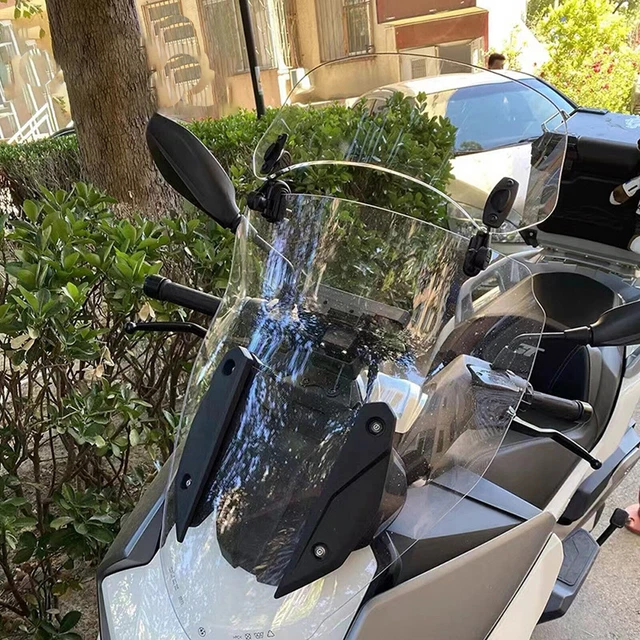 Motorcycle Motorbike Clip On Windshield Wind Screen Deflector Extension Spoiler