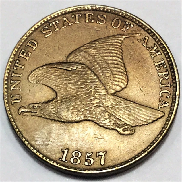 1857 Flying Eagle Cent Beautiful AU++ Coin
