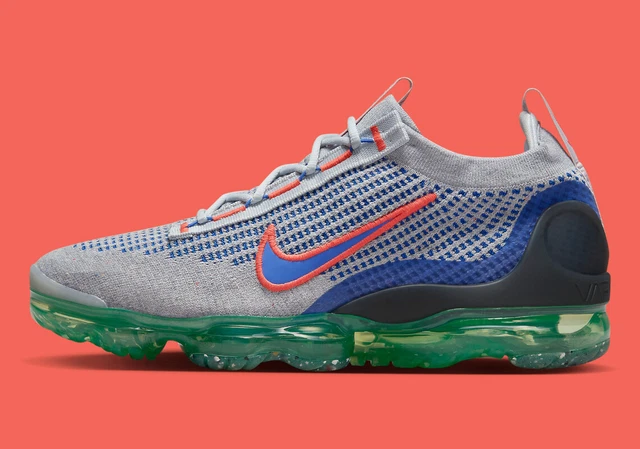 Nike Air Vapormax 2021 Flyknit Wolf Grey Medium Blue Multicolor DQ3974-001 Men's