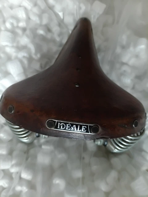 Selle Vélo Vintage Ideale 2001 – Cuir Marron – Pour Vélo De Course Ou Route – Fabriquée En France
