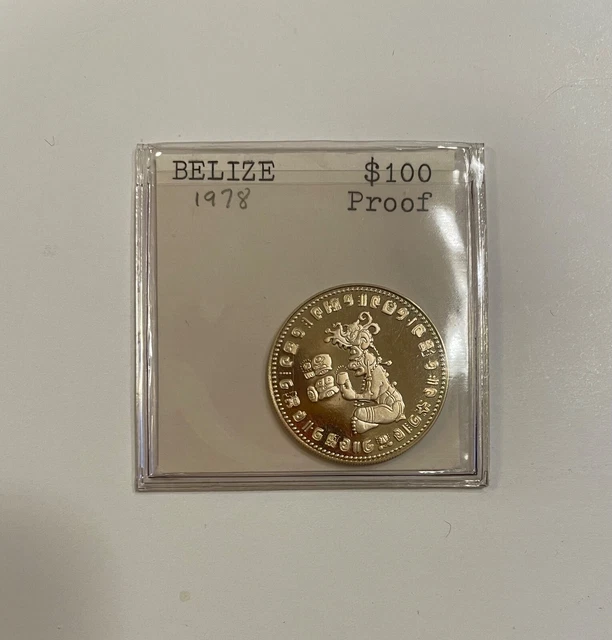 1978 Belize PR Gold $100 Coin