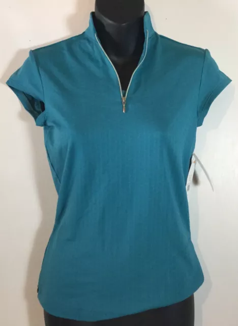 NWT Lucy Tech Womens Active Running Workout Shirt size XS blue teal MSRP $68