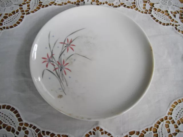 Vintage Syracuse China Carefree FLAME LILY Red Flowers 6 3/8" Plate ~