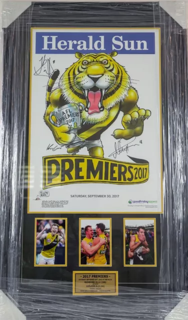 Mark Knight Framed poster signed by Alex Rance & Jack Riewoldt 2017 Premiers