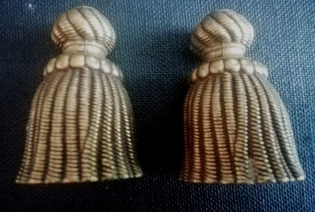Embouts de tringles à rideaux, anciens, en bronze, XIXème