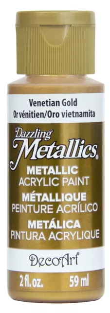 Dazzling Metallics VENETIAN GOLD Metallic Paint Leaf Gilding art DecoArt DA072