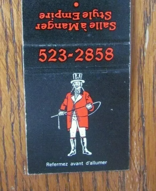 Coachman Matchbook Cover: Le Cocher Matchcover (Montreal, Quebec) -D10