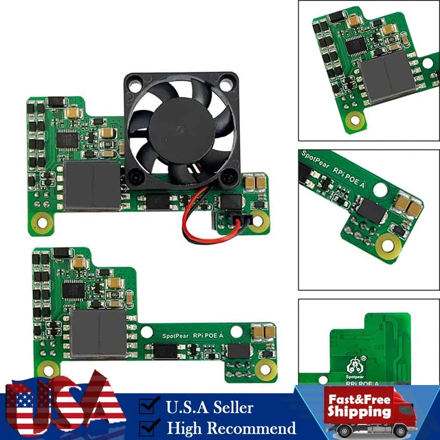 RASPBERRY PI POE Ethernet Power Supply Expansion Module Supports 3B+/4B ...