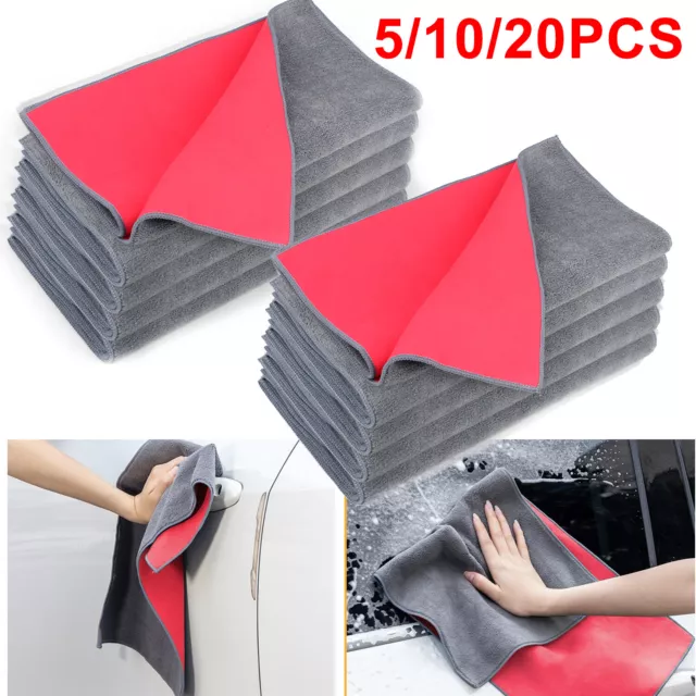 Double-sided Thickening Microfiber Cleaning Cloth Rag Towel Car Wash Detailing