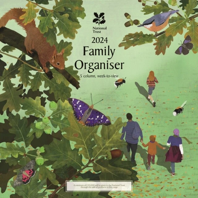 NATIONAL TRUST WEEKTOVIEW Planner Wall Calendar 2024 Free Tracked