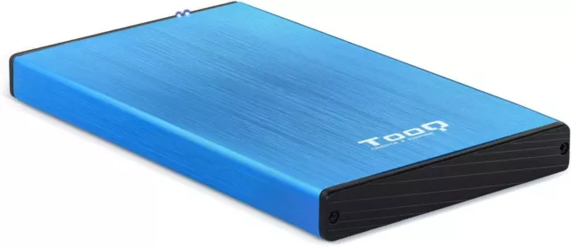 2,5-Zoll HDD Gehäuse SATA I/II/III USB 3.0 Aluminium blau LED NEU OVP