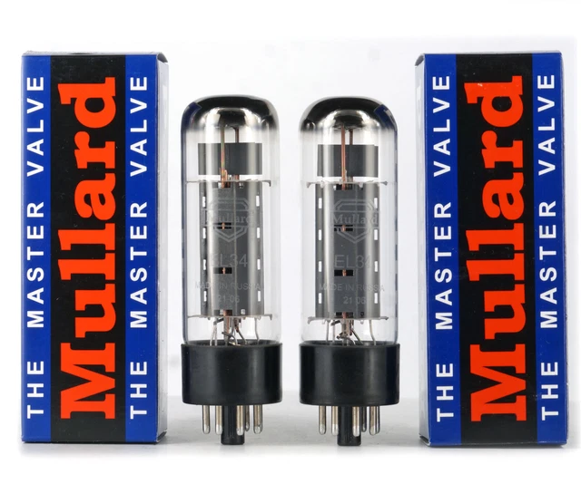 MATCHED PAIR EL34 NEW MULLARD RUSSIA Tube Röhre Lampe Valve Valvula 진공관 真空管 电子管