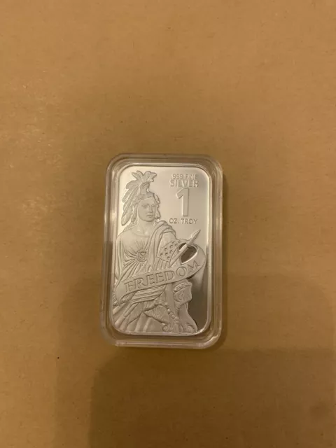 1oz Silver 999 PAN Freedom Ingot Troy Ounce