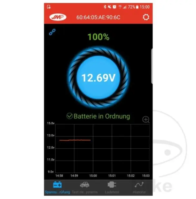 JMP Skan Monitor 2 Batterieüberwachung per APP Bluetooth Motorrad Roller 2