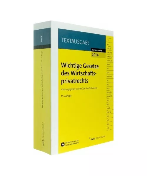 Wichtige Gesetze des Wirtschaftsprivatrechts