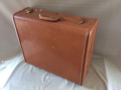 Mid Century Shwayder Bros. Samsonite Luggage Streamlite Brown Suitcase - Denver