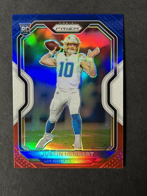 Justin Herbert Rookie 2020 Panini Prizm Red White Blue RWB Chargers