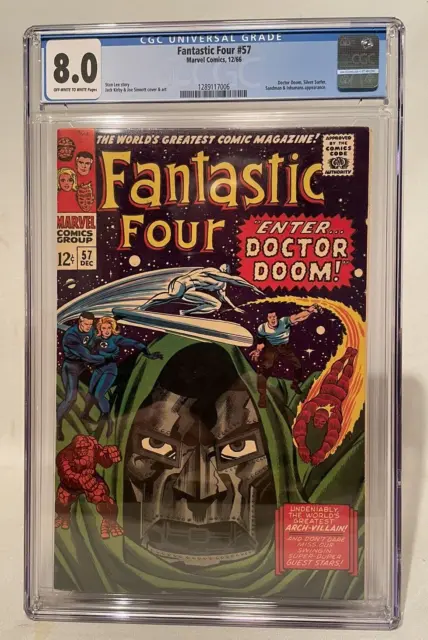 Fantastic Four #57 1966 "Enter Doctor Doom" Marvel CGC Graded 8.0