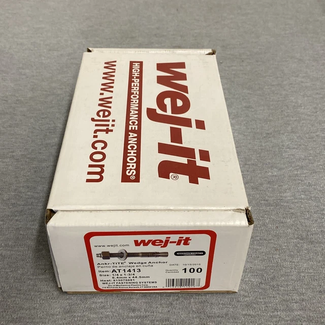Wej-It 1/4" X 1 3/4" Ankr-Tite Wedge Anchor Bolt AT1413 (100/Pkg.)