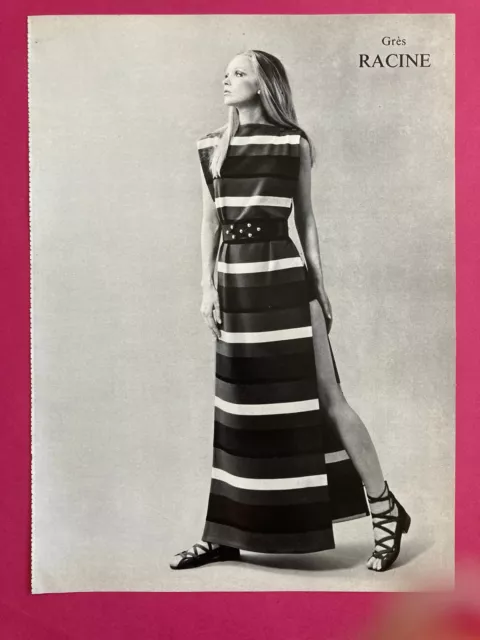 Publicité Grès 1970 mode advertising vintage printemps été fashion Racine 3773