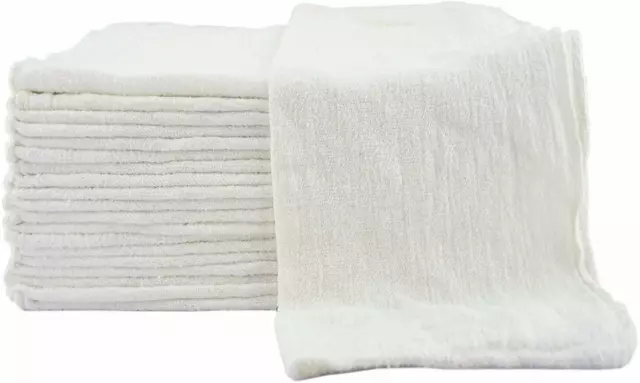 500 New Industrial Shop Rags Cleaning Towels White Large 12x14 Towel B-Grade