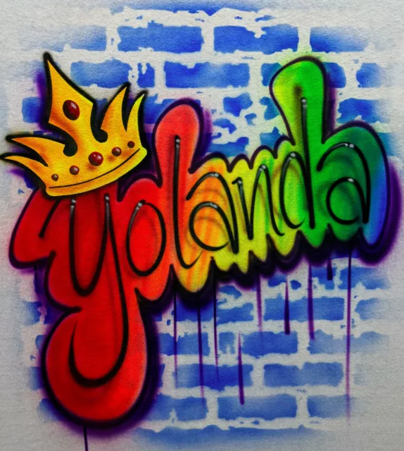 Urban Graffiti, Neon Colors and Crown Airbrush T Shirt or Hoodie Sweatshirt 2