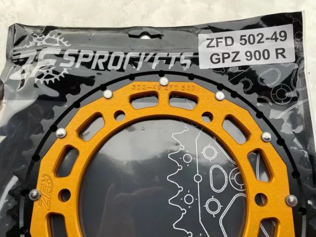 ZF sprocket Dual Kettenrad für Kawasaki GPZ 900 R, GPZ900, ZR 1100 Zephyr 502-49 2