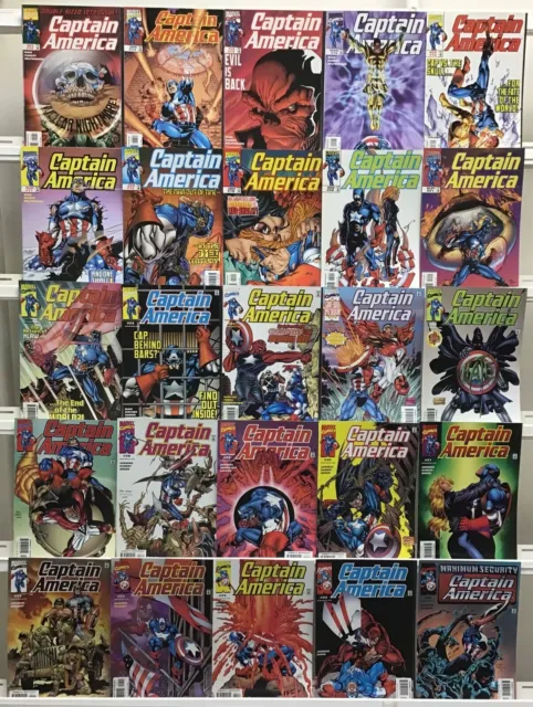 Lote de 25 cómics de Marvel Comics del Capitán América tercera serie