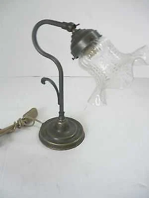 Lampada per comodino camera da letto in ottone abatjour con vetro trasparente