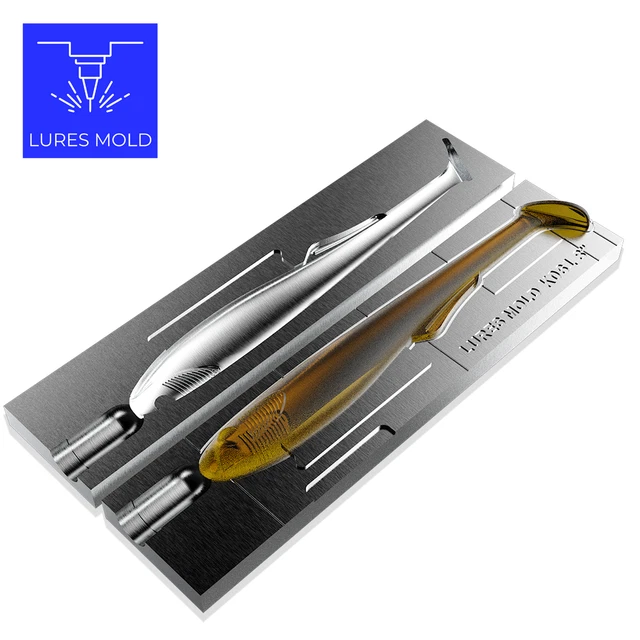 Moule à appâts Grundel pour poissons gobies en plastique souple à