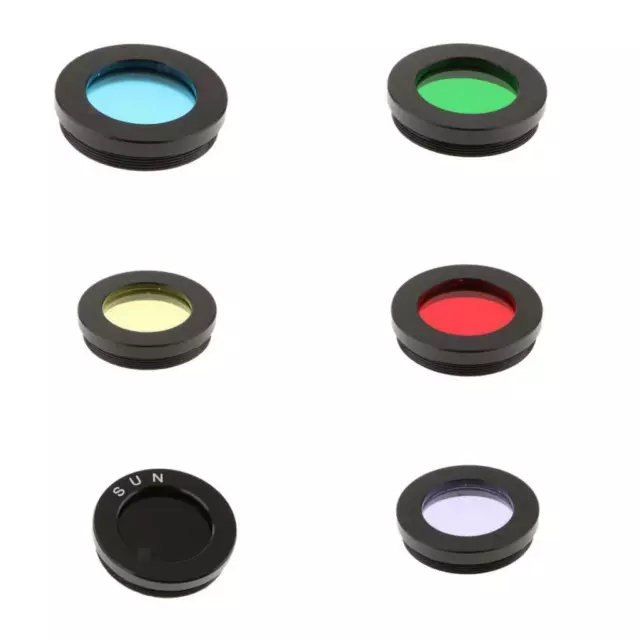 6 Lots 1.25" Astronomy Telescope Filter Lens Planet Sun Light Color Filters