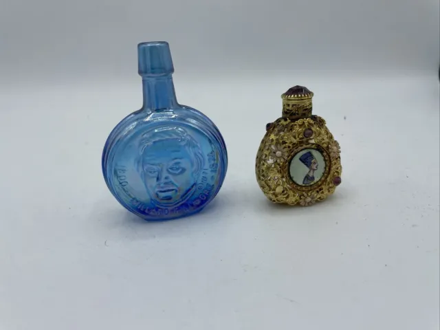 2 Vintage Small WHEATON Carnival Glass Fillmore & Nefertiti Chabrawichi Egypte