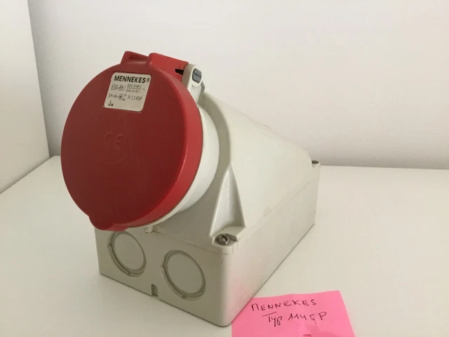 Prise murale Mennekes 63A, 5p, 6h, 400V, IP44 1145P