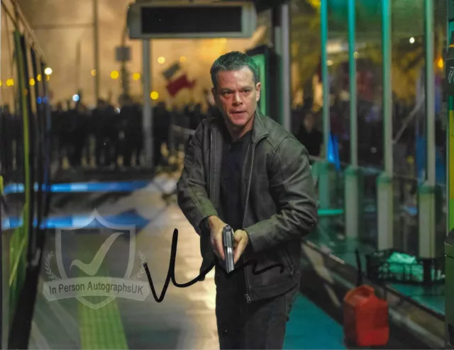 Matt Damon Signed 10x8 Photo JASON BOURNE OnlineCOA AFTAL #12