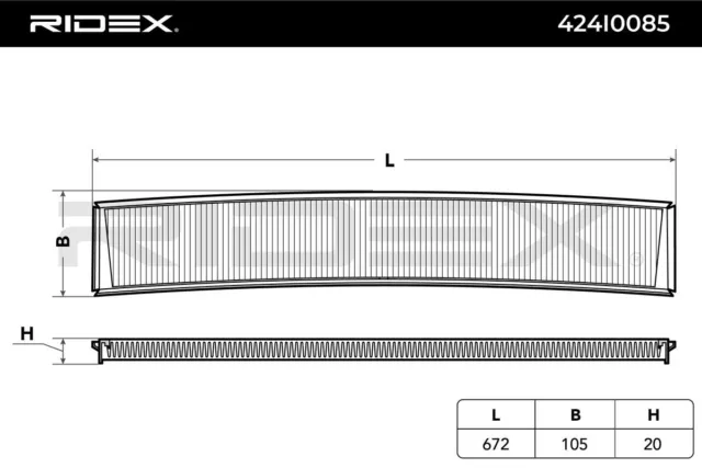 RIDEX 424I0085 Innenraumfilter Pollenfilter für BMW 3 Limousine (E46) X3 (E83)