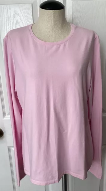 Gap Stretch Pink Long Sleeve T Shirt Top Women’s Size Large L