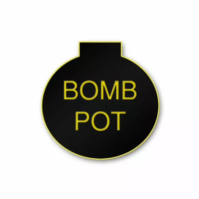 2 Inch BOMB POT Dealer Button Poker Texas Hold em.   double sided.