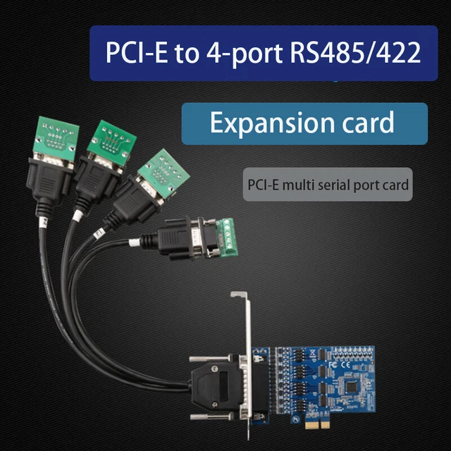 PCIE TO 4PORTS RS485/422 serial port PCIE Expansion Card Riser Card