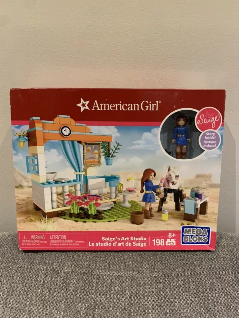 American Girl Saige's Art Studio - Mega bloks 198 Pieces FACTORY SEALED NEW