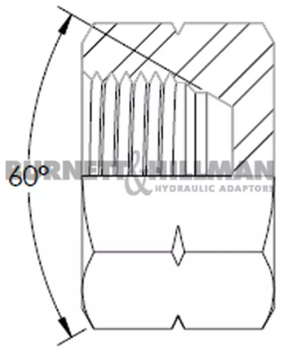 Burnett & Hillman JIS Adaptors / JIS Fixed Female Cap (METRIC Threads) 2