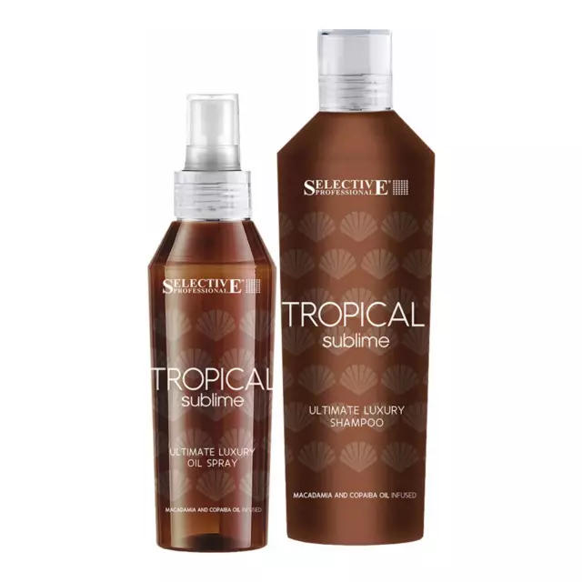 Selective Tropical Sublime Set Shampooing 250ml + Huile Spray 100ml De Macadamia