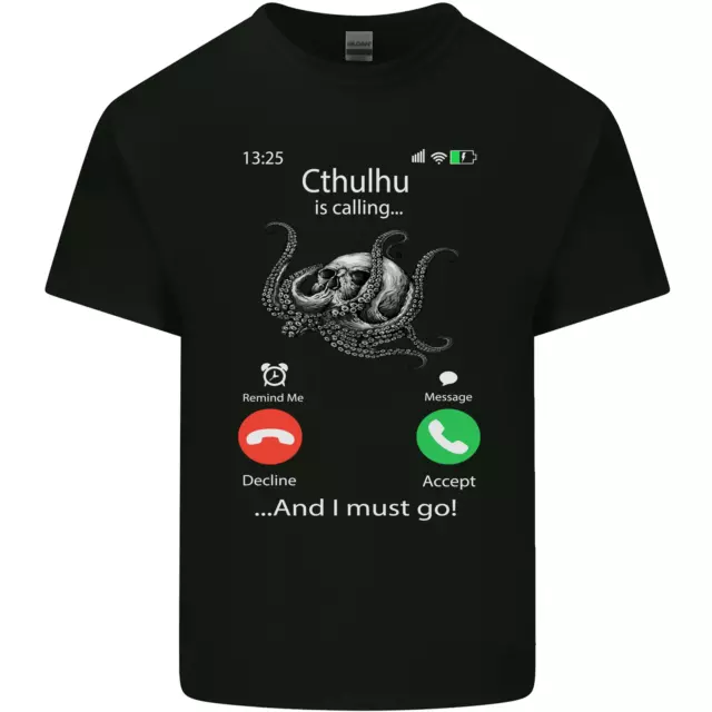 Cthulhu Is Calling Funny Kraken Mens Cotton T-Shirt Tee Top