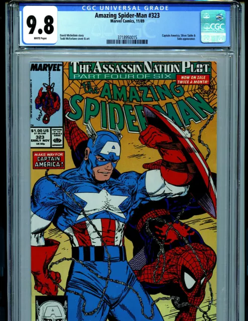 Amazing Spiderman #323 CGC 9.8 Marvel Comic Todd McFarlane Amricons 1989 B28