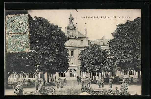 CPA Vincennes, Military Hospital, Jardin des Malades 1905