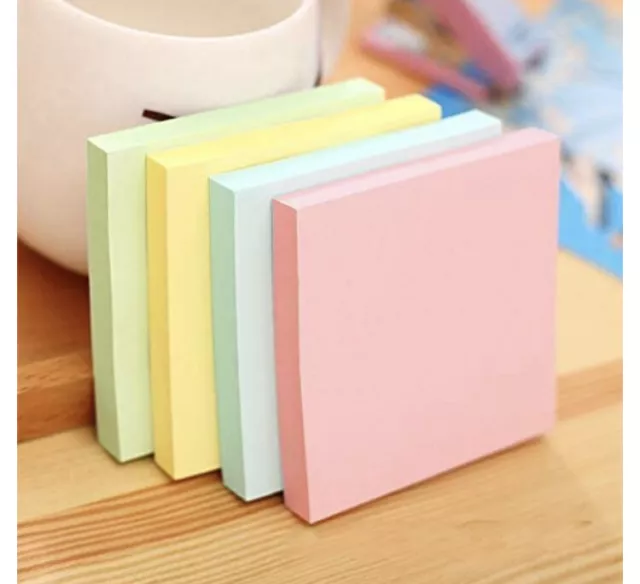 Sticky Post It Notes Removable 100 to 2000 Sheets 76x76mm Colour Memo Pad 76x127