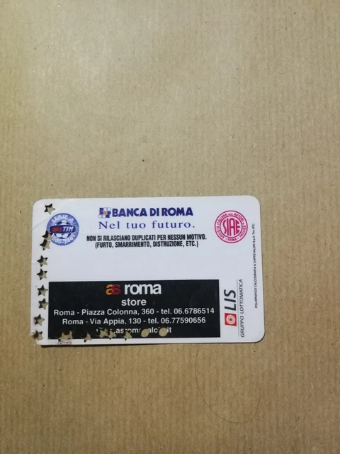 As Roma Tessera Stadio 2000 2001 Scudetto 2