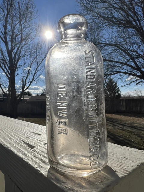 Standard Bottling S.B Co  Hutchinson Soda Bottle Embossed Denver Colorado