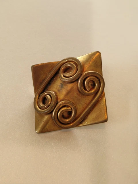 Bouton Ancien Vintage Métal Doré 3,3 Cm - Occasion - Pour Couture Ou Décoration